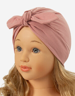 bavlnená čiapka turban - ružová