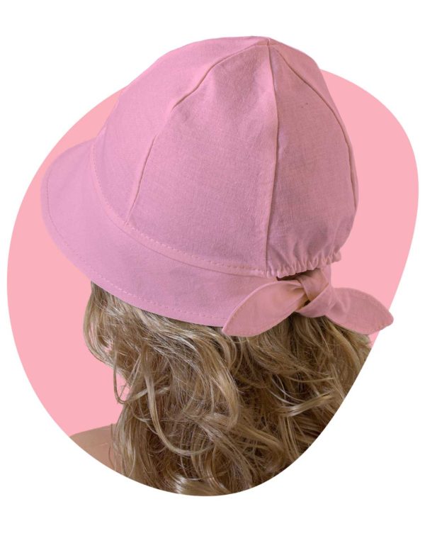 bavlnený klobúk lady pink